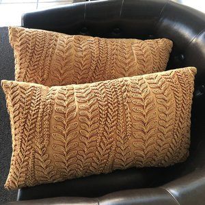 Abstract Burnt Orange Lumbar Pillows